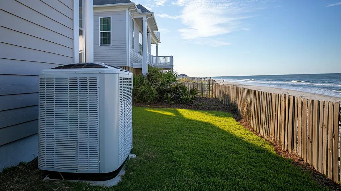 Air conditioning system next to a home in South Carolina