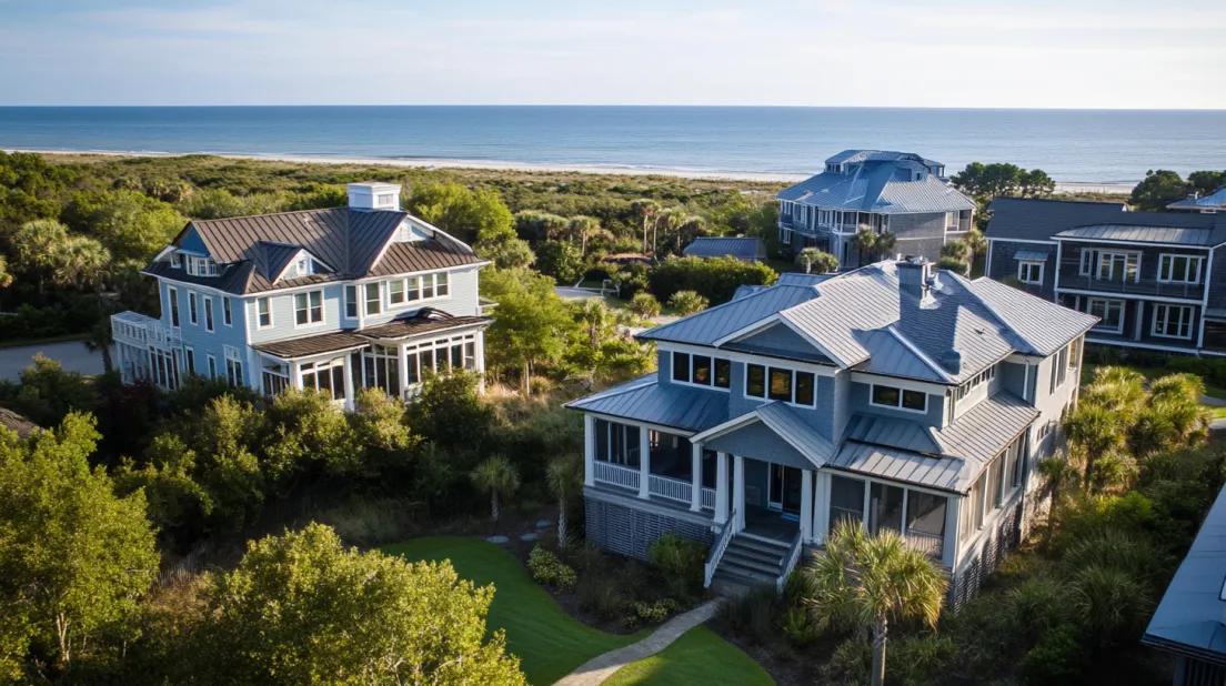 Homes near the ocean in South Carolina
