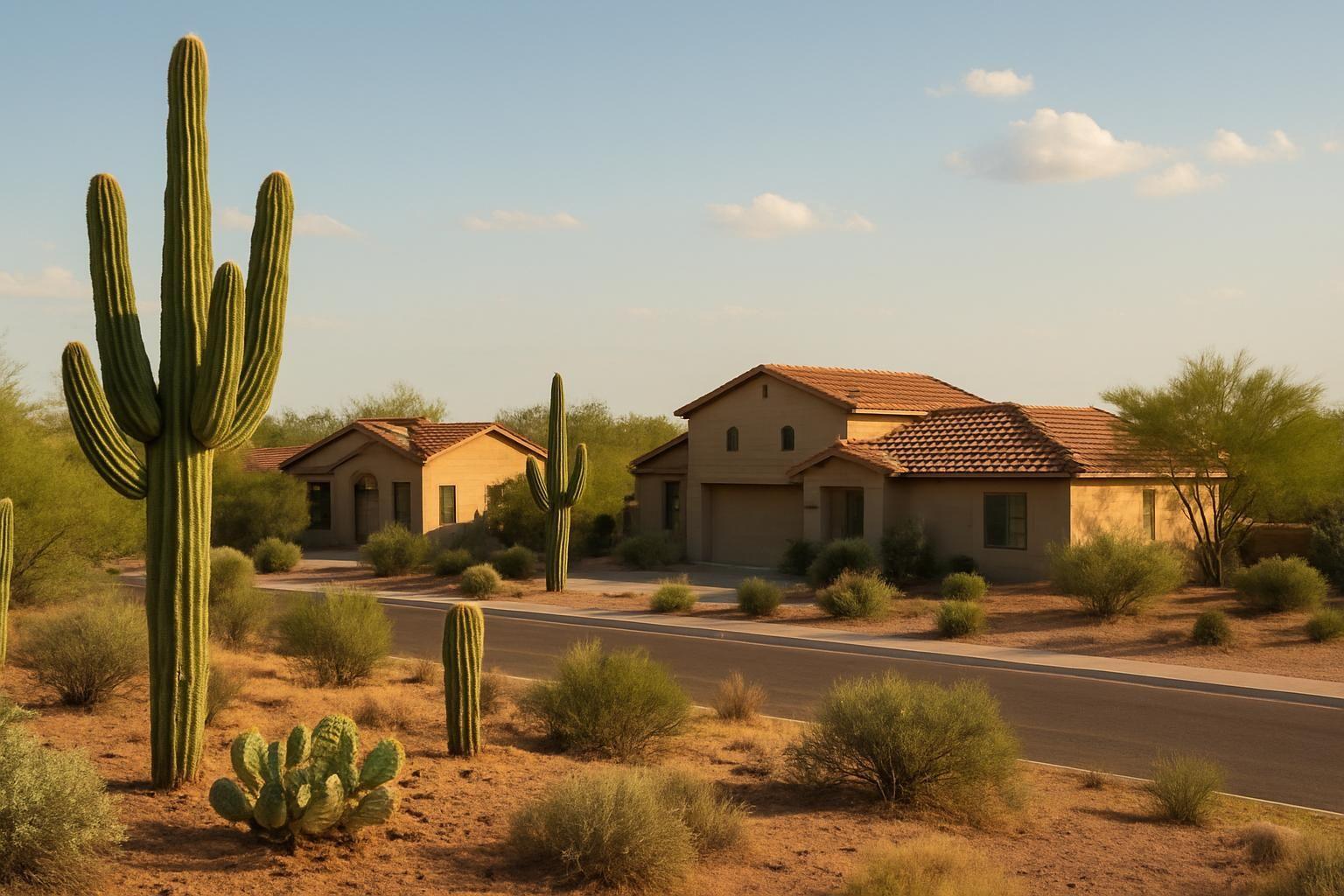 Cactus in front of Arizona home