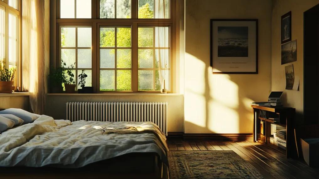 Boiler in a home's bedroom