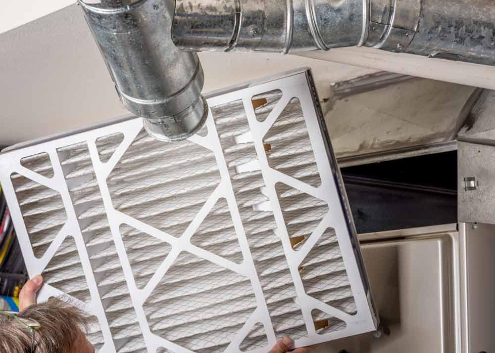 HVAC air filter replacement