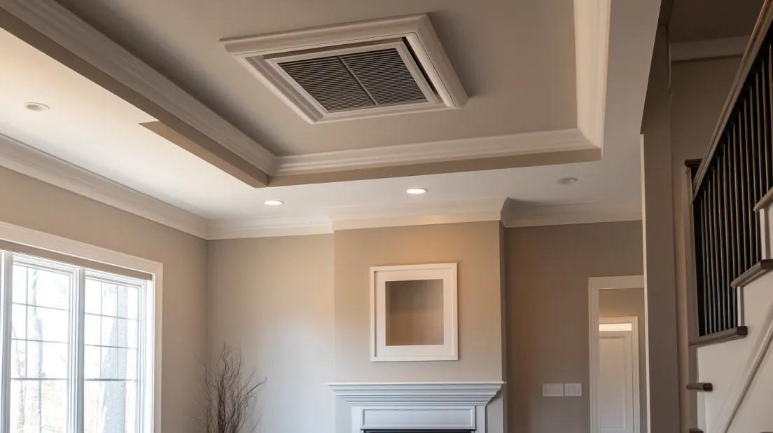 HVAC return vent on ceiling