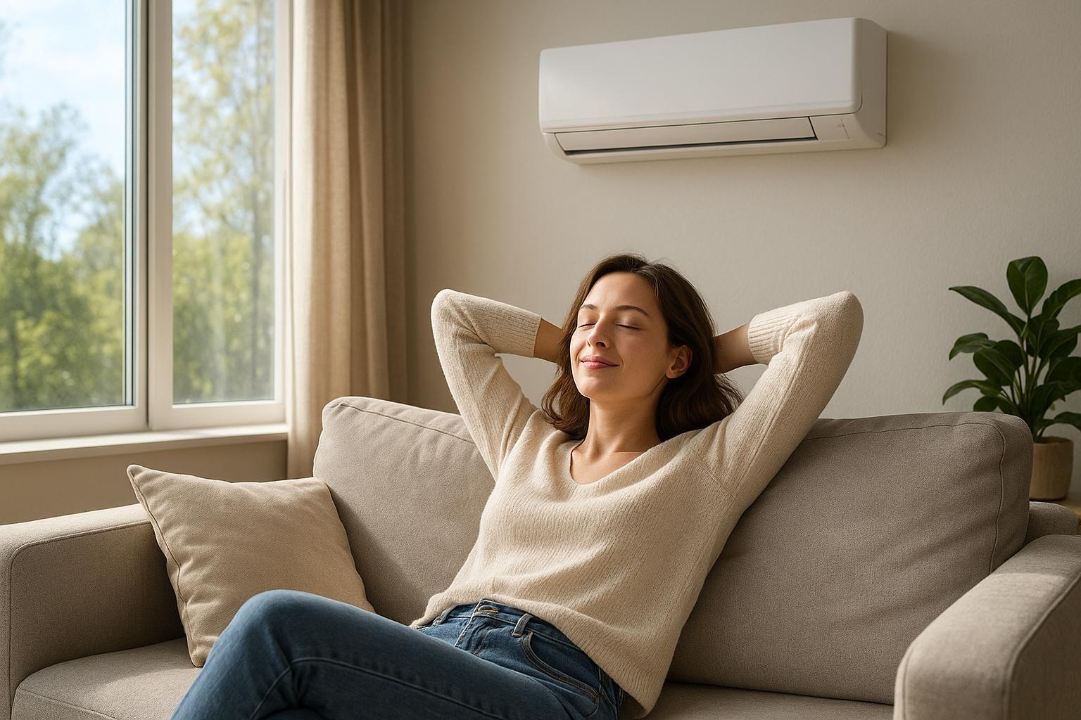 Woman relaxing on the couch