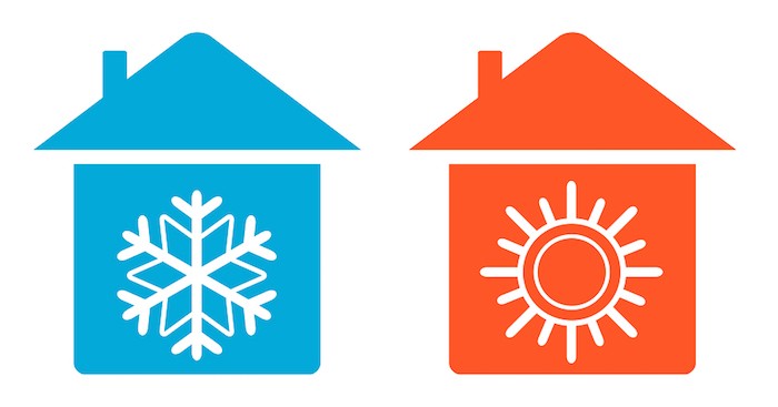 set warm and cold in home icon