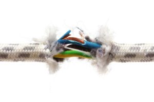 electrical wire fraying
