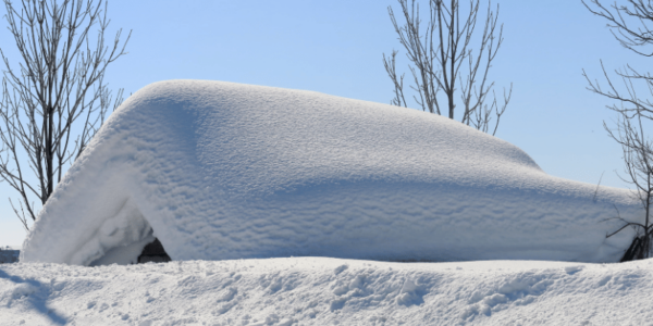 snow on roof