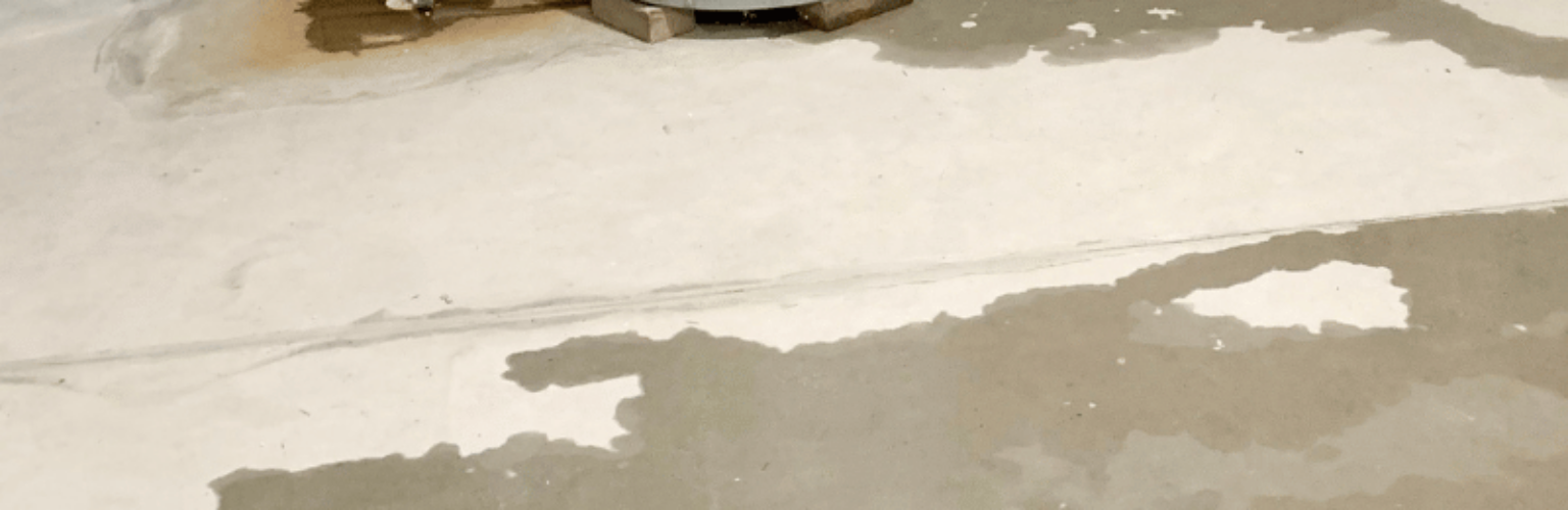 water leak on garage floor
