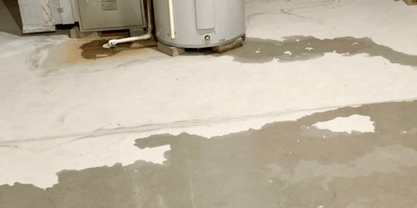 water leak on garage floor