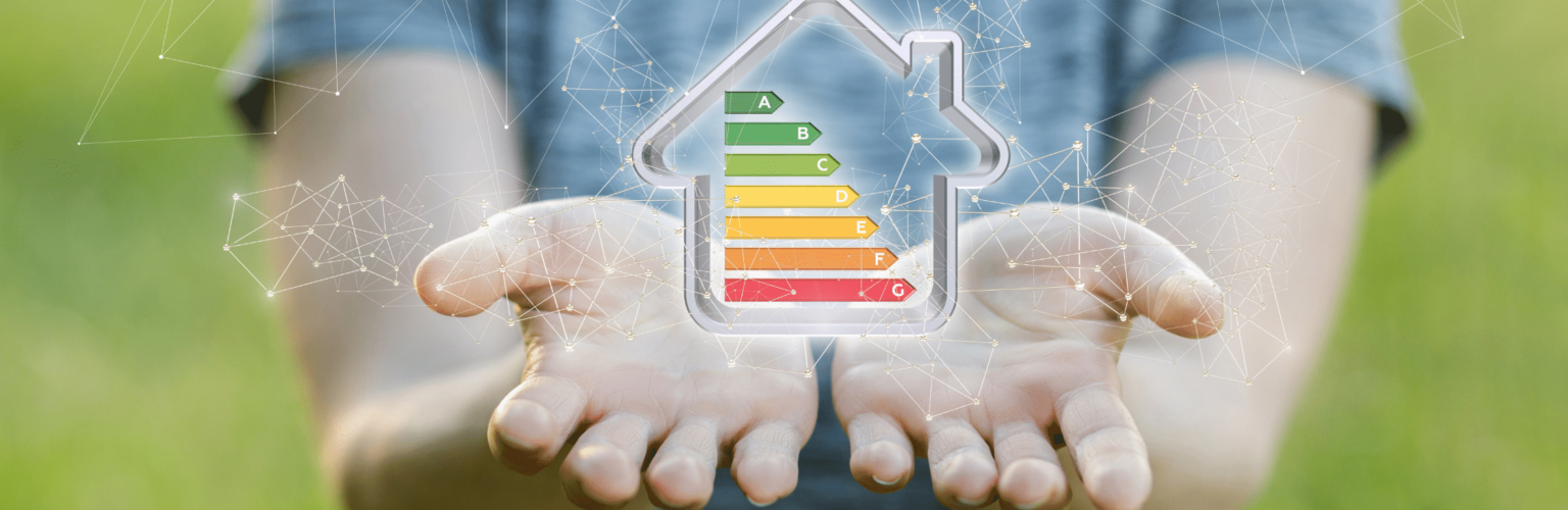 person holding home graphic