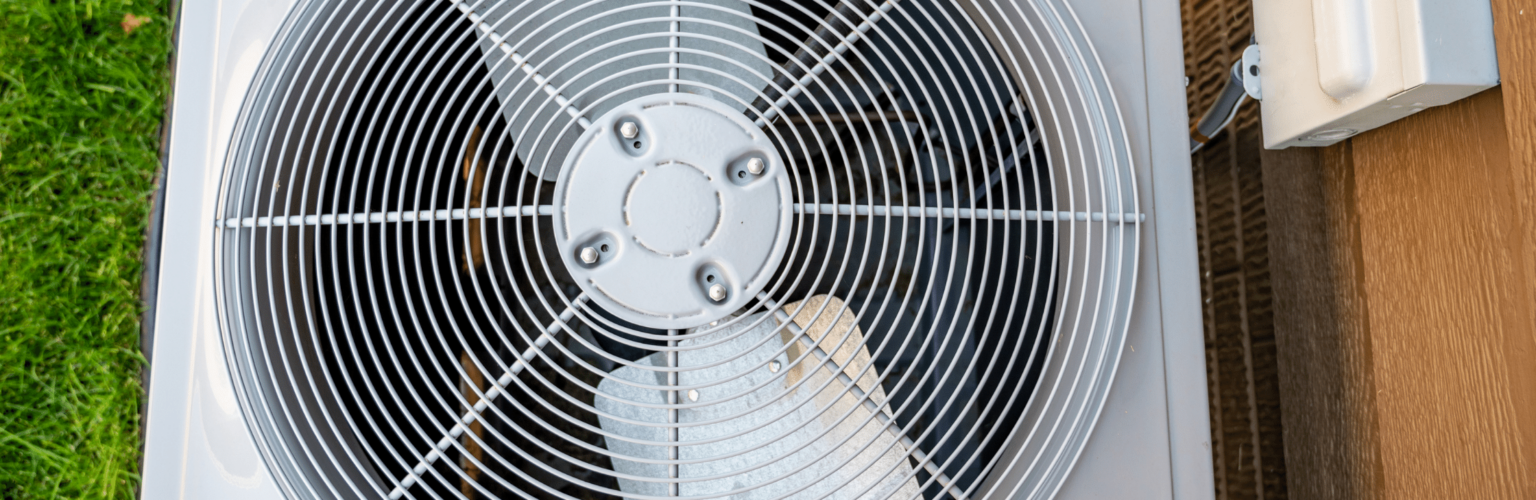 top of ac unit looking at fan
