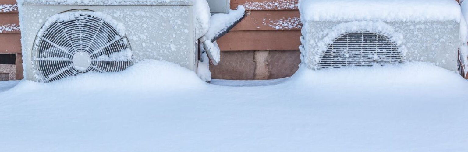 heat pump defrost snowed in