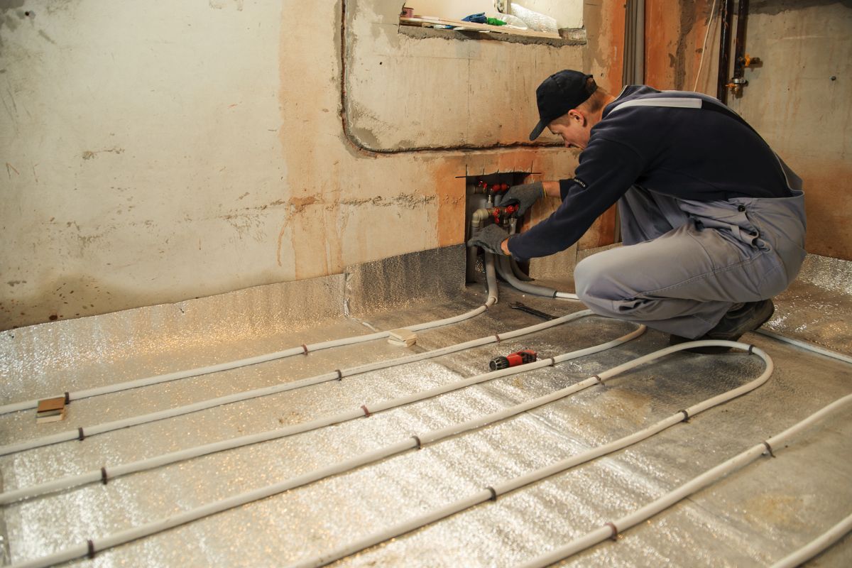 radiant heating installation