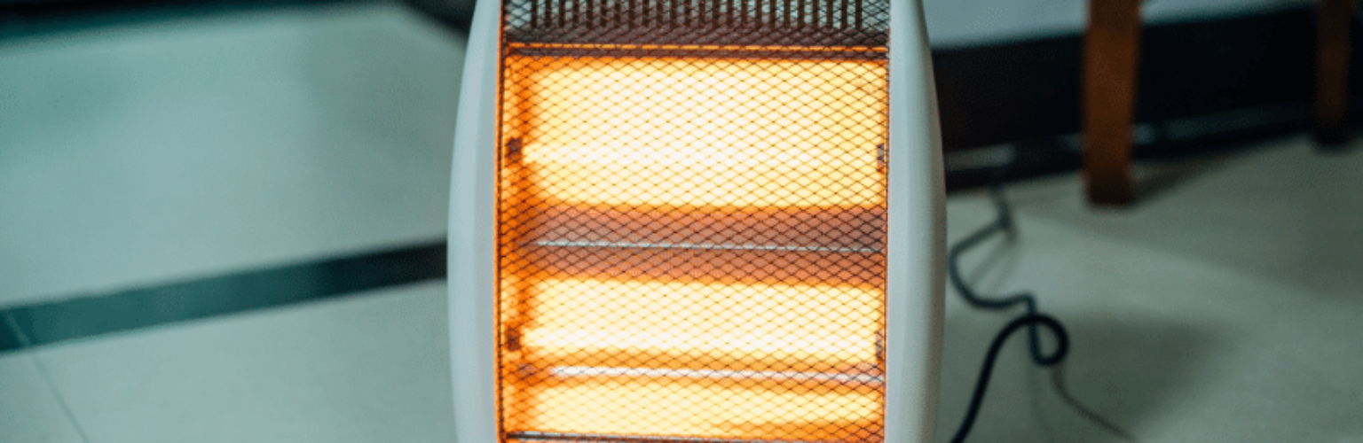 space heater on floor