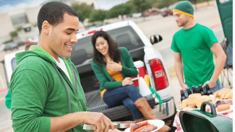 people at a tailgate