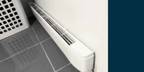 baseboard heater in laundry room