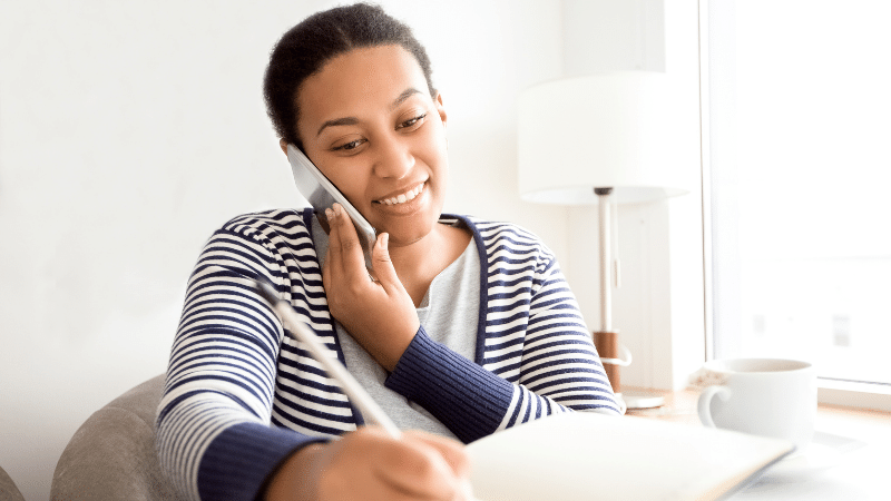 woman on phone