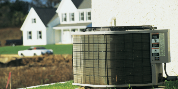 air conditioner condenser outside a home